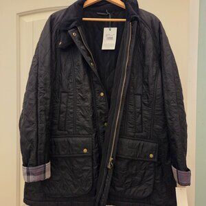 Barbour Beadnell Polarquilt plus jacket, black, size 2X. NWT.